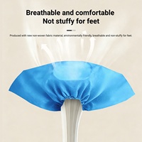 Disposable Non Woven Buckles Closure Customizable Antislip Dustproof Waterproof Shoe Cover