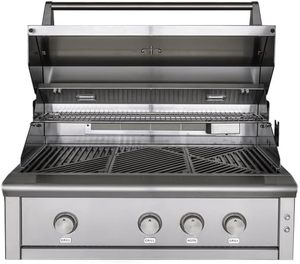 شواية خارجية فاخرة عالية الجودة مدمجة من الفولاذ المقاوم للصدأ 304 بثلاثة مواقد وإشعال إلكتروني نبضي للاستخدام المنزلي - Product Image 1