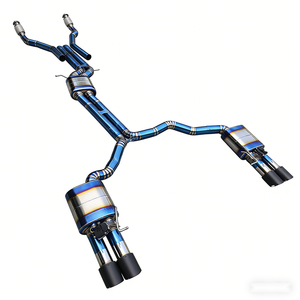 Tubos de Escape de Aleación de Titanio Personalizados de Fábrica para <span class=keywords><strong>Audi</strong></span> <span class=keywords><strong>A6</strong></span> A7 C7 C7.5 <span class=keywords><strong>C8</strong></span> 3.0T, Sistema de Escape <span class=keywords><strong>Tuning</strong></span> con Tubo Delantero - Product Image 1