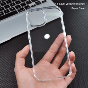 New Arrivals High Transparent Clear Anti Shock Soft TPU 1.5mm Hard PC Cell Phone Case For IPhone 15 14 13 16 Pro Max Back Cover