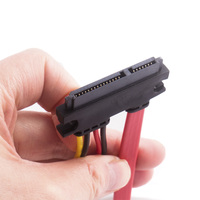 SATA7 + 15 22 Pines, Cable de alimentación de datos SATA, Conector de extensión SATA de 22 pines para HDD SSD de 2,5 ''y 3,5''