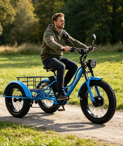 Nuovo Triciclo Elettrico a 3 Ruote per Anziani, Bici <span class=keywords><strong>Cargo</strong></span> a 2 Posti, Motore Anteriore da 750W, Batteria al Litio, 7 Velocità, Pneumatici Fat, Disponibilità USA - Product Image 5