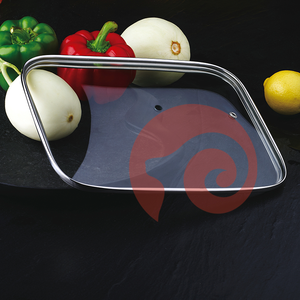 Couverture en verre trempé en forme de dôme pour plaque chauffante rectangulaire spéciale pour couvercle de poêle carrée dans les ensembles de cuisine - Product Image 1