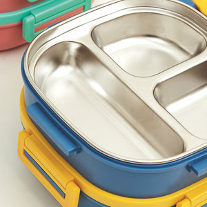 Stainless Steel <b>Kids</b> Lunch <b>Box</b> with Tableware, Multi-Layer Divided Portable Handheld Bento <b>Box</b> for Students Outdoor Use - Product Image 4