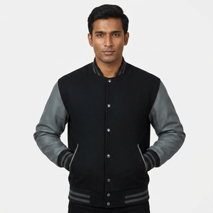 Man Jacket Custom Logo Plain Letterman Varsity Jacket Men's <b>Top</b> Quality Wool Varsity Baseball R Jackets Letterman Wholesale - Product Image 1