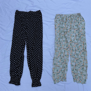 Usine Mixte Coloré Seconde Main Pantalones De Mujer Pas Cher Impression Coton Utilisé Vêtements Pantalons pour Femmes - Product Image 3