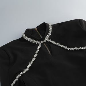 Nuovo <span class=keywords><strong>Abito</strong></span> Primaverile da Donna Stile <span class=keywords><strong>Red</strong></span> <span class=keywords><strong>Carpet</strong></span> a Maniche Lunghe Sexy e Scintillante con Cristalli Mini <span class=keywords><strong>Abito</strong></span> Aderente da Sera per Feste - Product Image 5