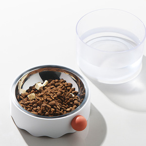 Bol pour animaux de compagnie avec plat amovible et lavable, hauteur réglable pour chats et chiens, alimenté par batterie rechargeable, forme arrondie - Product Image 3