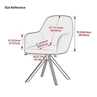 Housse de chaise de salle à manger à accoudoirs hauts, élastique, imperméable, en tissu gaufré et velours grain de maïs, style américain, pour usage domestique et hôtelier, transfrontalière