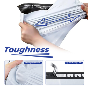 Enveloppes en polyéthylène autocollantes imperméables et anti-poussière de 0,5 mil d'épaisseur, impression personnalisée du logo, sacs d'expédition pour l'emballage des vêtements, recyclables - Product Image 2