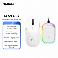 Mchose A7 V3 PRO/Ultra Tri Mode Wireless Gaming Mouse 54g Cangkang Paduan Magnesium Ringan PAW3950Ti 42000DPI 8K Polling Rate