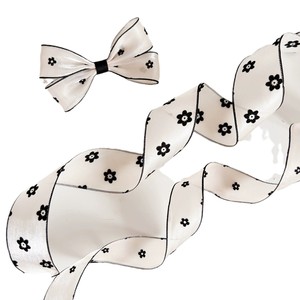 Bande tissée de fil coulant de style coréen 100% polyester matériel 3.8cm largeur mode motif imprimé - Product Image 5