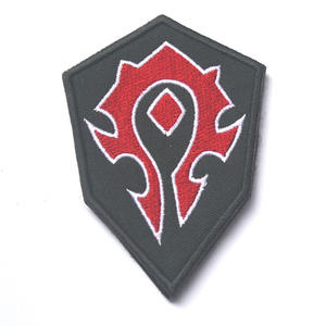 Badge en feutre brodé fait main Alliance Horde, double face en PU pour brassard, camouflage, patch de jeu Warcraft - Product Image 4