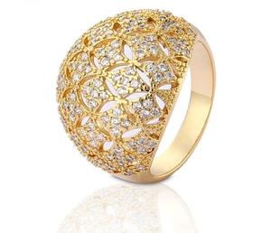 Bague personnalisée en or 18 carats pour femme, bijoux en diamant poli haute définition, bagues en or tendance inaltérables, directement de l'usine, personnalisables - Product Image 1