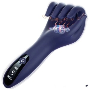 Vibrador de Pene con 9 Intensidades de Vibración, Forma de Dedo, con Pantalla LCD, para Adultos - Product Image 1