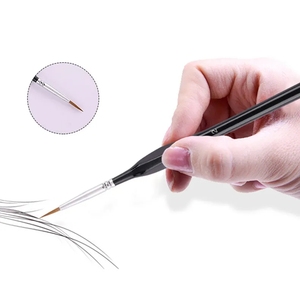 Set di <span class=keywords><strong>pennelli</strong></span> professionali in Nylon <span class=keywords><strong>per</strong></span> acquerelli in miniatura e dettagli piatti rotondi con manico in plastica di legno nero <span class=keywords><strong>per</strong></span> artisti - Product Image 5