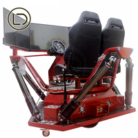 LeaderDream Amusement Emocionante coche de 3 pantallas 6DOF Factory VR plataforma de movimiento simulador de vuelo virtual Video Arcade Game Machine