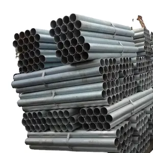 GI Steel Pipe round BS 1387 Welded Galvanized ERW Round Hollow Section Steel Pipe Round Scaffold Tube Zinc coated Steel Tubes