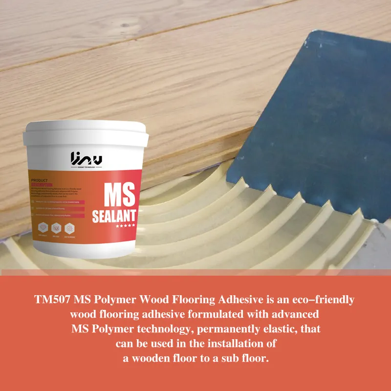 Kingwit kualitas tinggi ramah lingkungan tahan air 600ml TM507 lantai kayu MS perekat polimer