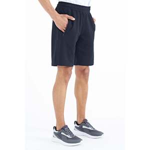 Short en coton bleu marine pour homme Ryan, coupe standard avec poches, modèle 81239 - Product Image 1