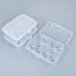 Récipients en plastique nourriture chinoise petits pains cuits à la vapeur tarte aux œufs emballage boîte de rangement emballage antigel à clapet 10 grilles - Product Image 1