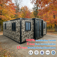 Grande Villa Préfabriquée Extensible de 20, 30 ou 40 Pieds, Maison Conteneur de Luxe Portable avec 2, 3, 4 ou 5 Chambres – Casa Contenedor