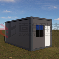 Casa Contenedor Prefabricada con Muro Cortina de Vidrio: Estructura Modular Estándar, Casa Contenedor Fácil de Ensamblar