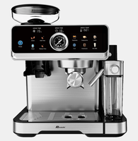 Anbolife Nueva Cafetera Espresso Todo en Uno con Pantalla Táctil |   Molinillo Integrado y Espumador de Leche Automático | OEM ODM