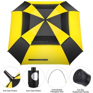 Extra Size 68inch Soft Plastic Handle Semi-Automatic Open Square Shape Modern Straight <b>Umbrella</b> Extra Large Oversize - Product Image 2