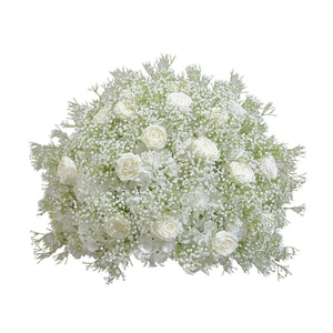 <span class=keywords><strong>Vase</strong></span> à <span class=keywords><strong>fleurs</strong></span> géométrique Présentoir décoratif sphérique pour table de mariage Simulé de gypsophile Boule de rose Fleur artificielle - Product Image 6