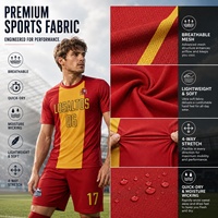 Uniforme de Fútbol Personalizado con Nombre y Número del Jugador, Camisetas de Fútbol con Sublimación Completa