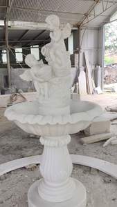 Garden Large White Marble Stone Baby Angel Children <strong>Cherub</strong> Flowing Water <strong>Fountain</strong> With Statues of Angel for Outdoor - Product Image 4