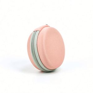 Custom Small Round Shape EVA Earphone Case Travel Portable EVA Earbud Pouch Bag Pink Cute EVA <b>USB</b> Charger Cable Case - Product Image 5