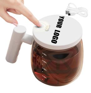 Taza de Café de Vidrio de Nuevo Estilo con Escala, Taza de Vidrio Portátil con Agitación Automática y Logotipo Personalizado - Product Image 1