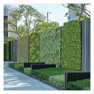 Mur végétal artificiel 100x100cm, mélange de fleurs violettes, panneau vertical en <span class=keywords><strong>herbe</strong></span>, décoration extérieure pour mariage, hôtel, boutique, fausse verdure murale - Product Image 1