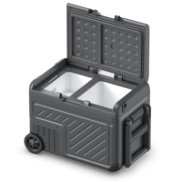 Mini réfrigérateur de voyage voiture Camping 35L double Zones Portable réfrigérateur refroidisseur grande capacité voiture congélateur avec roues