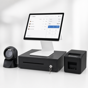 Terminal de point de vente 15,6 pouces avec écran tactile capacitif double, imprimante, scanner, système de point de vente tout-en-un - Product Image 4