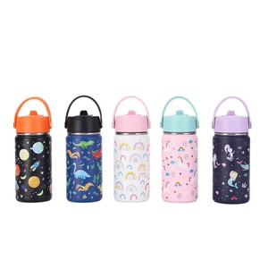 BPA Free Eco-Friendly 12oz High Quality Kids children student Stainless Steel Vacuum Insulated Thermos Tumbler water bottle