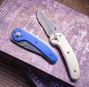 سكين قابل للطي يمكنك تخصيصه بنفسك بشفرة من الفولاذ عالي الكربون، هدية الهالوين لمحبي الأنشطة الخارجية، مقبض من الألومنيوم، معدات تخييم ونجاة - Product Image 3