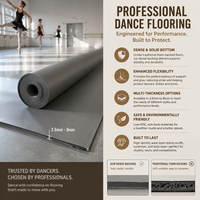 Plancher en PVC spécialisé pour studios de danse haut de gamme, insonorisant, antidérapant et résistant à l'eau