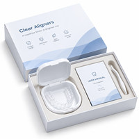 Boîte de rangement de luxe écologique réutilisable pour aligneurs orthodontiques transparents, avec fermeture magnétique et logo imprimé UV, pour accessoires de traitement dentaire