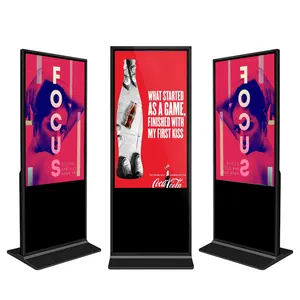 32 43 49 55 65 75 pouces écran tactile LCD au sol Totem affichage signalisation kiosque publicitaire pour centre commercial