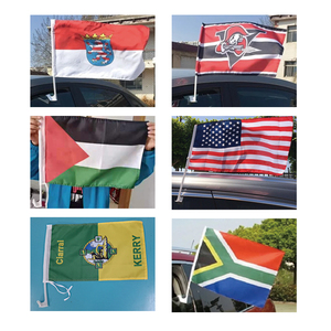 Bannières de drapeaux de voiture allemandes de fenêtre de 30x45cm 12x18in personnalisées avec le drapeau de sublimation de bâton sur la voiture - Product Image 6