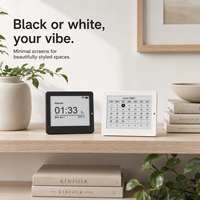 Kylendar Mini Calendrier de bureau compact 4,2 pouces à encre électronique, écran intelligent noir et blanc pour météo, heure, tâches, nouvelles, décoration de maison, bureau, étagère