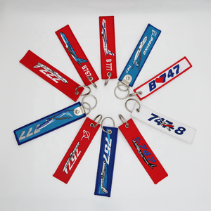 Jet Tag portachiavi ricamato zaino Car House portachiavi personalizzato portachiavi Biker Tag avvertimento passeggero sicurezza aeronautica - Product Image 2