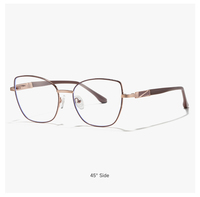 Nouveauté 2026 Personnalisable : Montures de Lunettes Anti-Lumière Bleue Métalliques Élégantes et Classiques pour Femmes, Polyvalentes pour le Travail et les Rendez-vous