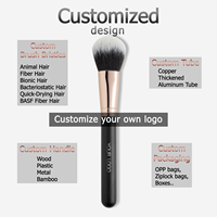 Ensemble de pinceaux de maquillage professionnels de luxe YM Kabuki et illuminateur, haute qualité, double embout, chaque pinceau pour le visage et les lèvres