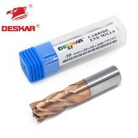 Pour DESKAR personnalisable 4F-20mmX20X45X100 HRC60 fraises en carbure ODM et OEM pris en charge