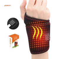 Attelle chauffante réglable à trois vitesses pour poignet, alimentée par USB, doublure polaire, compresse chaude pour soulager la tendinite, support de poignet