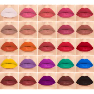 Palet bibir Logo terbaru dapat diatur lipstik tahan lama palet lipstik Mineral krim Vegan palet lipstik